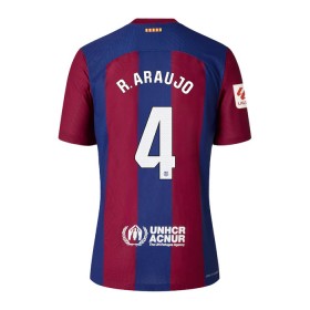 FC Barcelona R. Araujo 4 Børn Hjemme 2023-24 - Fodboldtrøjer (S/S)